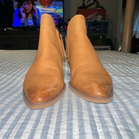 SAM EDELMAN Neena Brown Leather Point-Toe Ankle Boots 6.5 - Picture 4 of 15